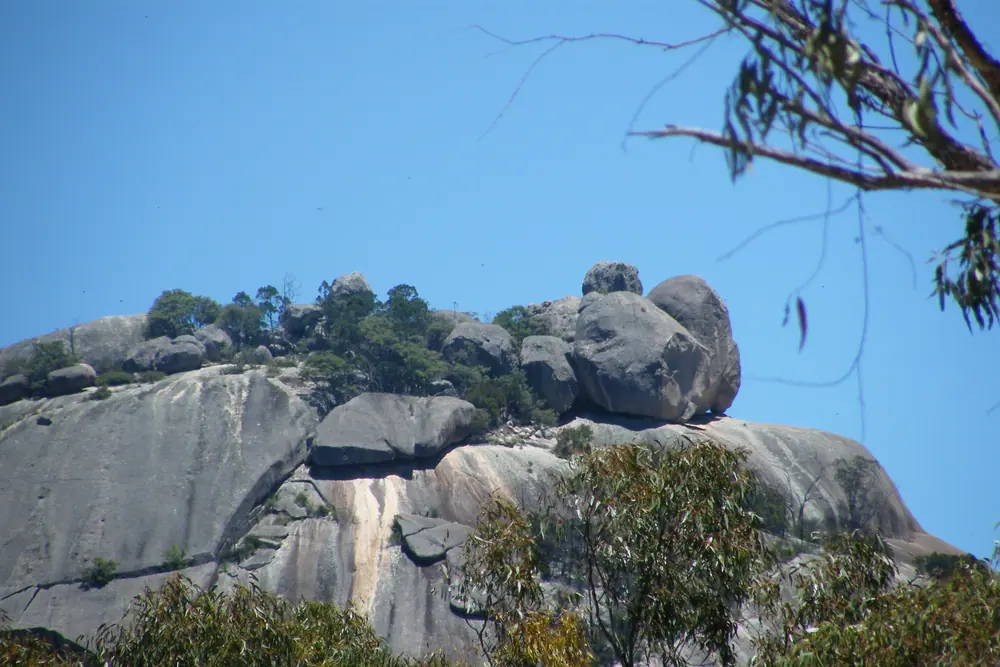Granite boulders stacked on a hillside at Girraween National Park